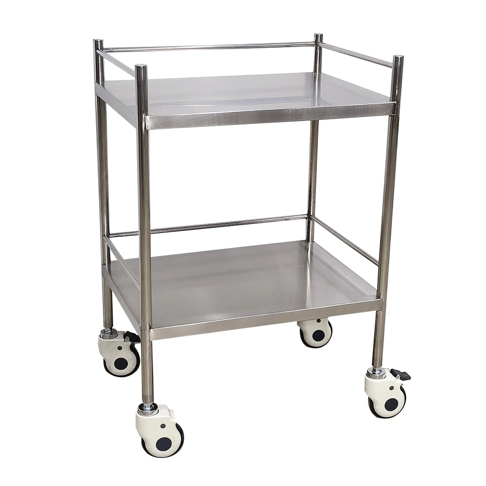 Mn-SUS052A CE&ISO Medical Cart Stainless Steel Treatment Trolley Hospital Equipment