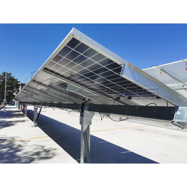 Suporte de montagem de estrutura de localização de painéis solares PV automático personalizado único Axis monitorização Solar um eixo