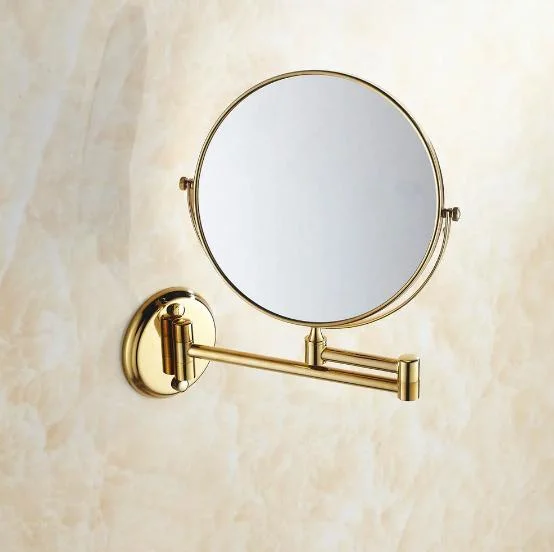 Round Bathroom Mirror Wall Mount Extendable Makeup Mirror Shaving Mirror