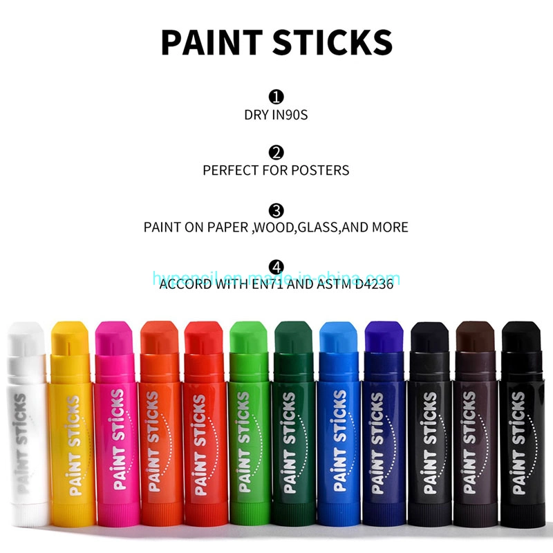 Solid Tempera Stick Washable Quick Drying No Mess Tempera Paint