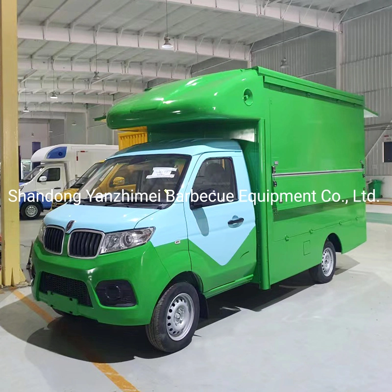 Gasoline Food Truck New Cargo Truck for Transport Fresh Meat and Ice Cream Cooling Van