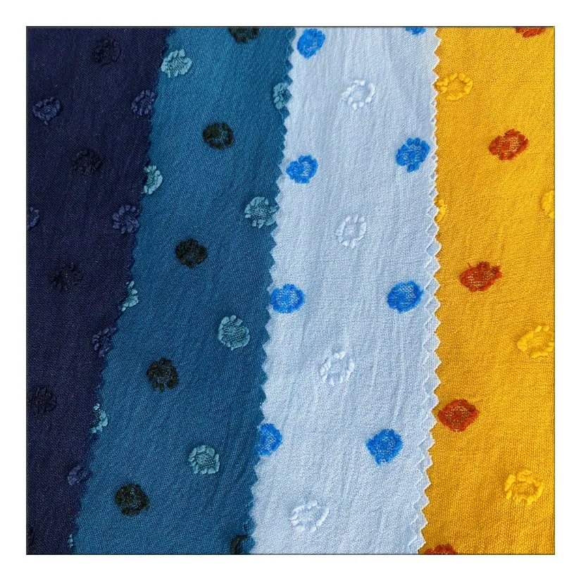 Günstige Super Soft Woven 160gsm Jacquard Dots 100% Polyester Luftstrom Cey Embroidery