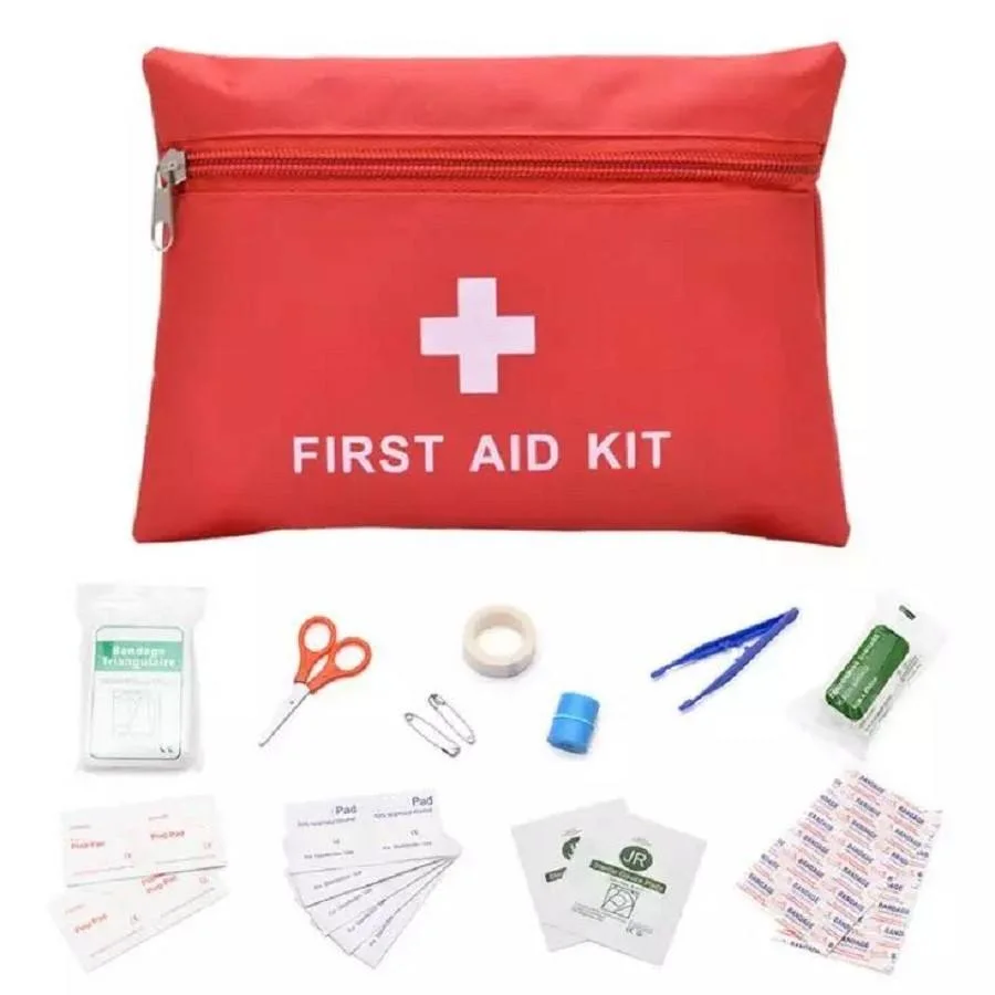 Viaje supervivencia primeros auxilios Kit de emergencia Bolsa pequeña para deportes médicos, Oficina, Mini Home primeros auxilios Kit