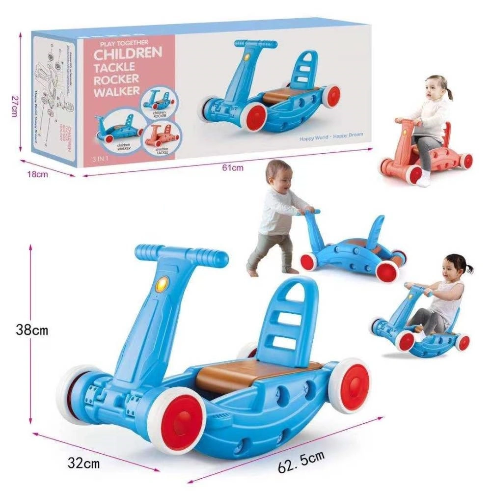 3 in 1 Plastic Children Sliding Riding on Toys Baby Learning Walker Toys Multifunctional Rocking Car