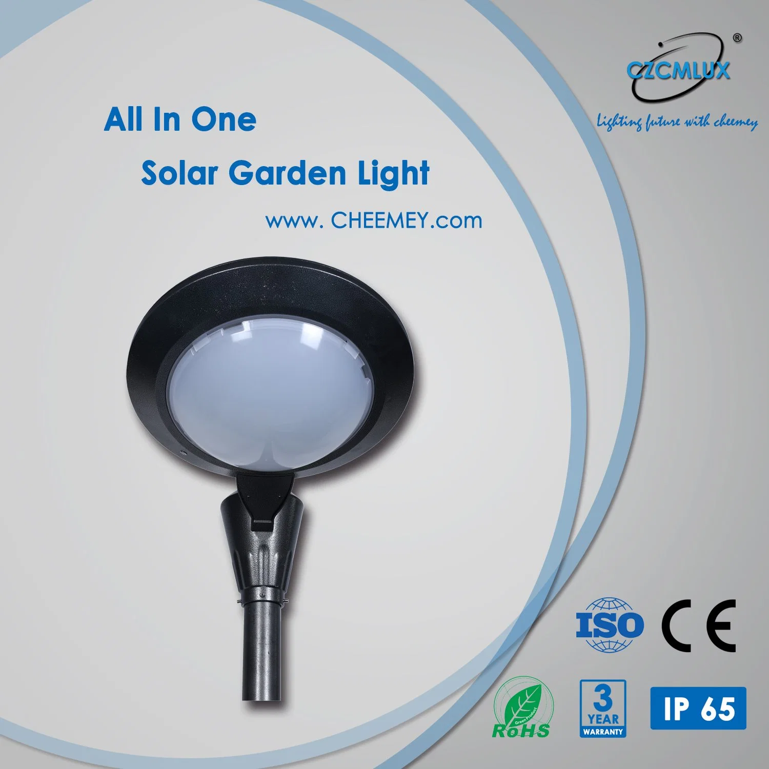 Lanterna de Jardim LED com Energia Solar para Casa Inteligente.