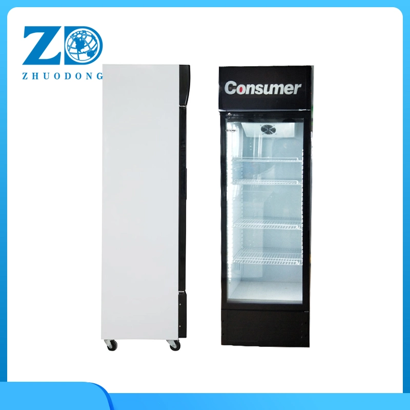 Commercial Double Door Vertical Display Cooler Refrigerator