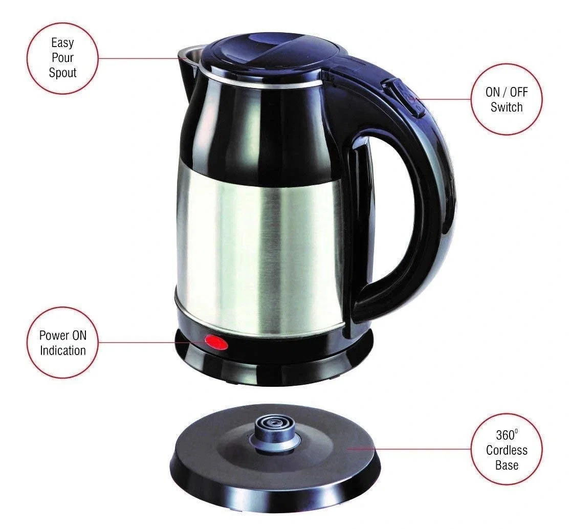 1.8L Electric Kettle Cordless Electric Pot Water 360 Degree