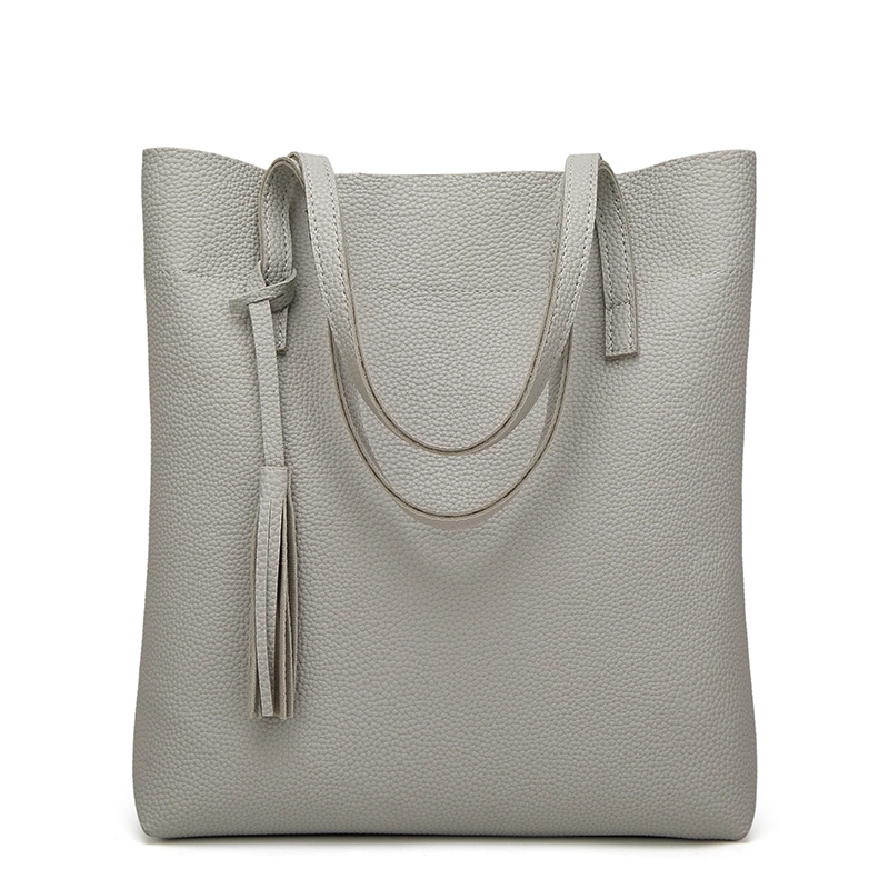 New Simple Slim Women Tote Bag with Tassel Manufacturer From Guangzhou