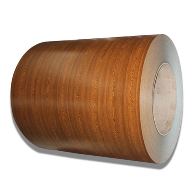 Wooden Design VCM Coated Steel VCM Steel Coil PVC Film Laminated Steel Sheet for Building Material