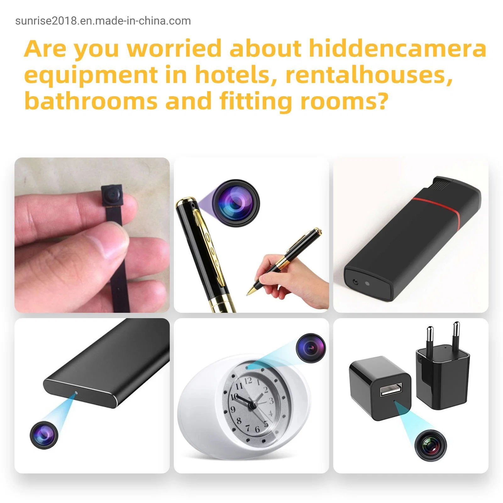 Portable Mini Hidden Camera Anti-Peeping Detector IR Scanner