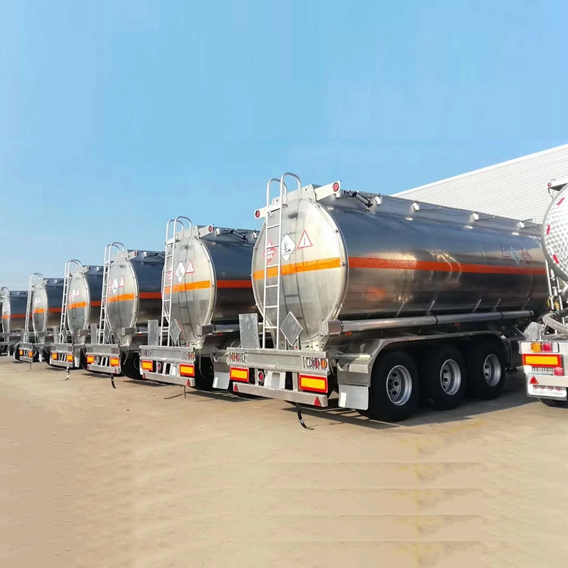 3 Achse 42000L 45000 Liter Aluminium Tankwagen Semi Trailer 5 Kompartiment in Kenia Simbabwe