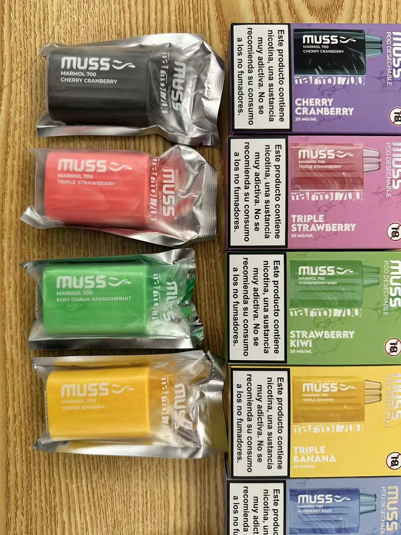 Original desechable VAPE muss Marmol 700 Puff 2% E Cigarete Muss Vapes 600 Geek