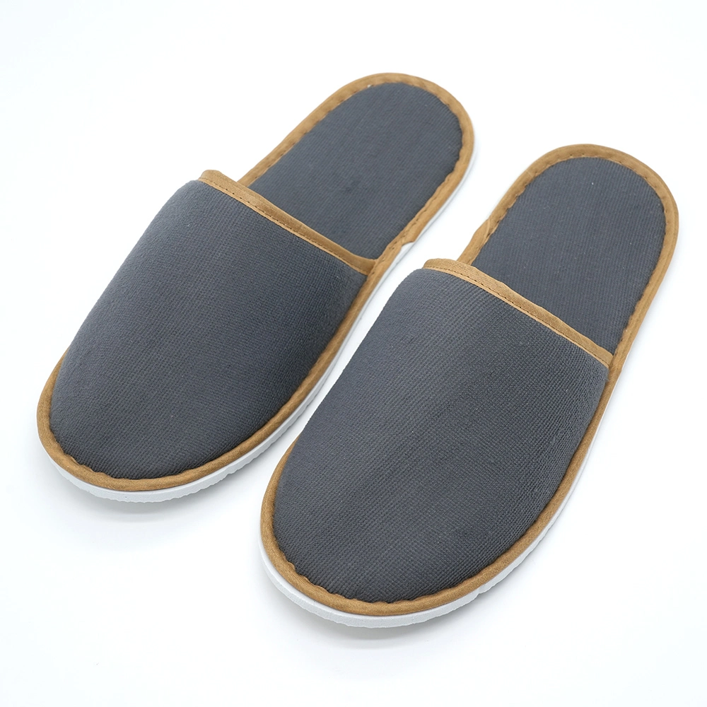 Environmentally Friendly Cheap Disposable Non-Woven Fabric Aqua Blue Hotel Supplies Guest Slippers