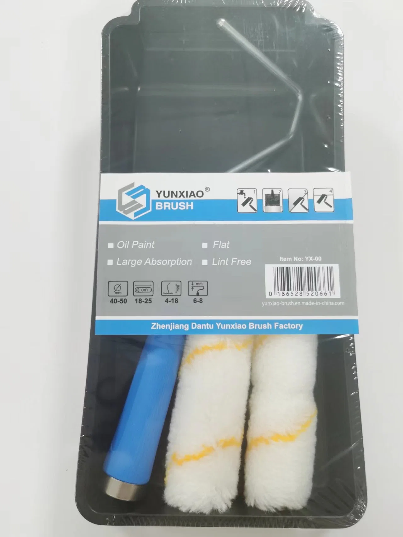 2022 Hot Sale 4" Mini Paint Roller Set Including Paint Tray, Paint Roller Refills and EU Style Handle