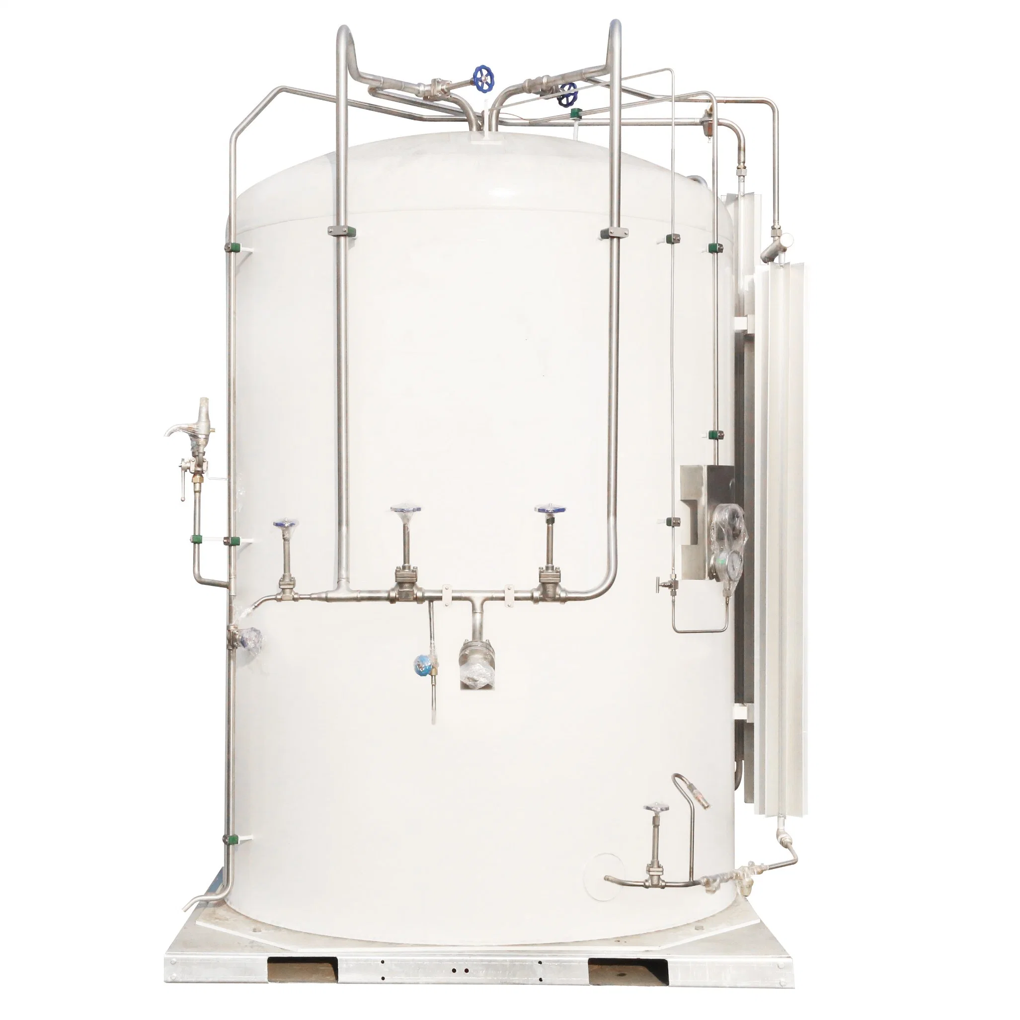 5m3 8bar Vertical Type Vacuum Cryogenic Powder Insulation Liquid Oxygen Tank for Industry Use