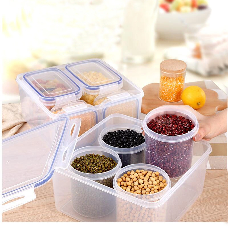 300ml 600ml 700ml 1000ml Round Shape Household Plastic Containers