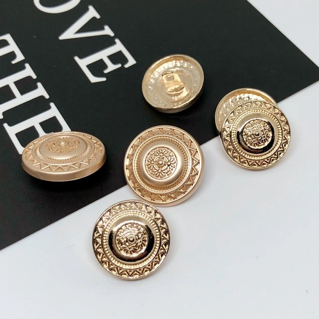 Factory Direct Sale Round High Feet Electroplating Sewing Metal Buttons Windbreaker Big Clothes Accessories