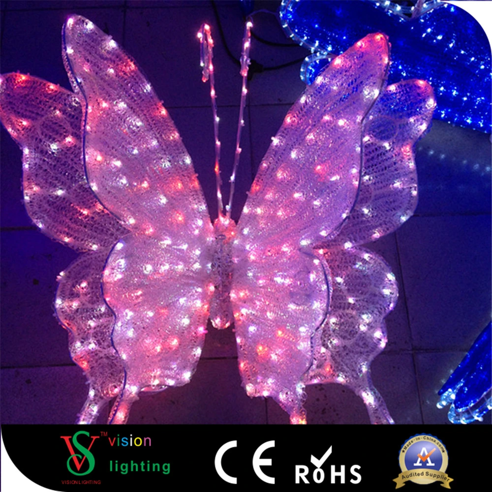 Fancy 3D Butterfly LED Motif Light Park Decoration Christmas Outdoor Light