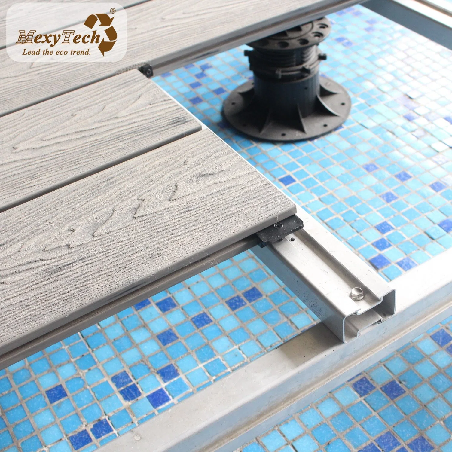 Waterproof WPC Composite Decking Flooring for Exterior Composite Outdoor 3D Decking