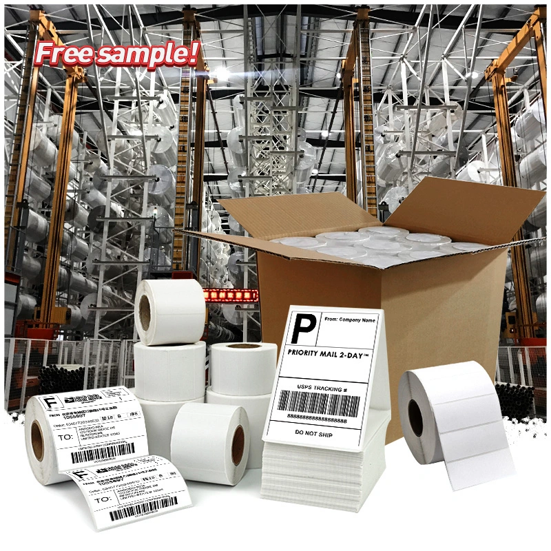 High Quality 4X6 Thermal Shipping Label Direct Thermal Custom Labels Stickers