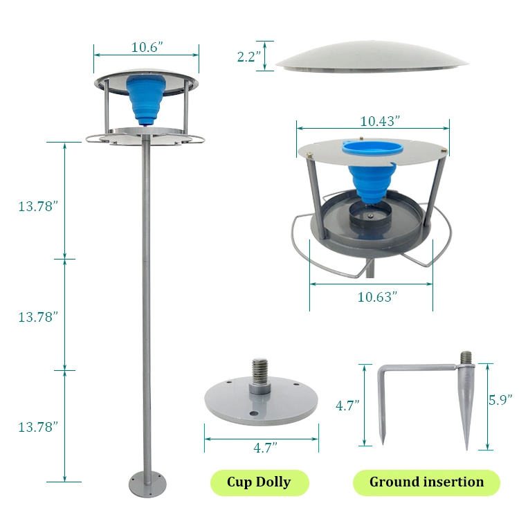 Jh-Mech Weather-Resistant Black Powder Coated Metal 2 Strong Prong Forks Automatic Bird Feeder Stand