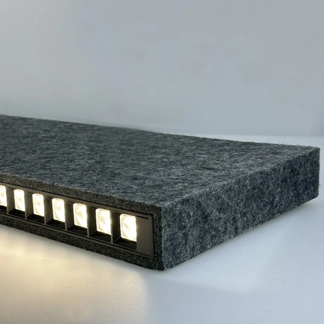 Acústica Moderno colgante Droplight lineal de la Oficina de la luz de lámpara colgante de perfil con la absorción del sonido del panel para Comedor Salon Office