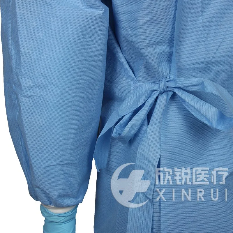 Anti-Static Disposable Hospital Sterile SMS Theatre Isolation Gown Surgical Gown - Standard