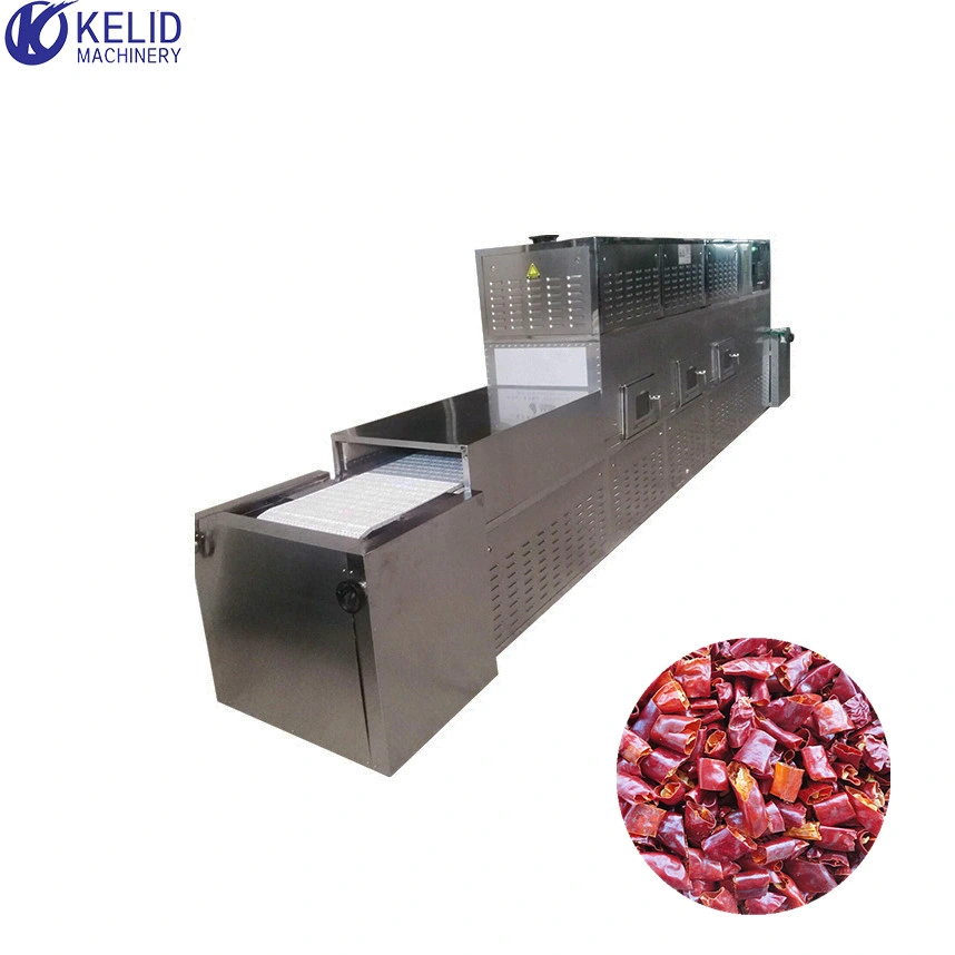 Industrial Tunnel Microwave Food Grain Nuts Spice Herbal Tea Leaves Powder Curing Sterilization Dryer Drying Machine