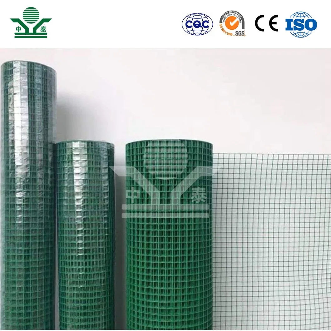 Zhongtai Wire Mesh Fence PVC Coated Welded Wire Mesh Roll 25.4 X 12.7mm Green Wire Mesh Fencing Rolls China Manufacturing PVC Coated Welded Wire Mesh for Garden