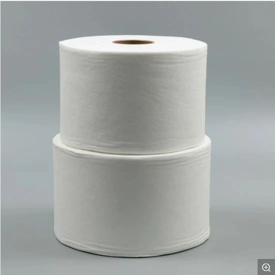 Prix d'usine très demandé Matériau de lingettes Rouleaux de tissu non tissé gaufré en viscose polyester à 50% Matériau de lingettes de nettoyage en tissu non tissé Fabricant