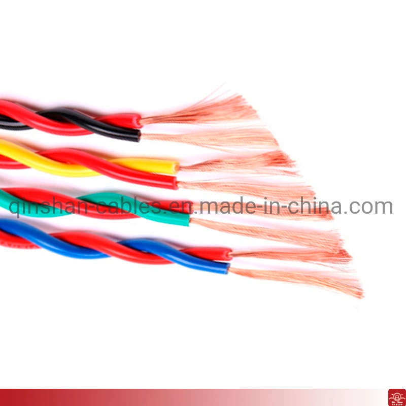 Fire Resistant PVC Insulation 2core Twist Wire 0.5mm 0.75mm 1.0mm 1.5mm 2.5mm 4.0mm Copper Electric Cable with Malaysia Ms Standard Sirim Certificate