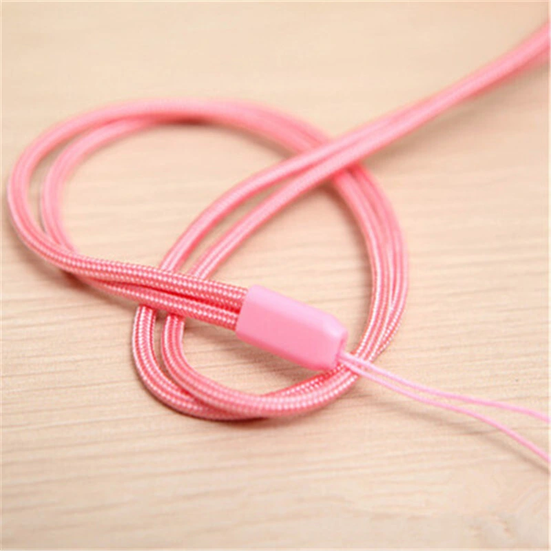 Factory Cargo Source Circular Long Nylon Mobile Phone Lanyard Mobile Phone Woven Band Card Cover U Disk Hanging Neck Crane