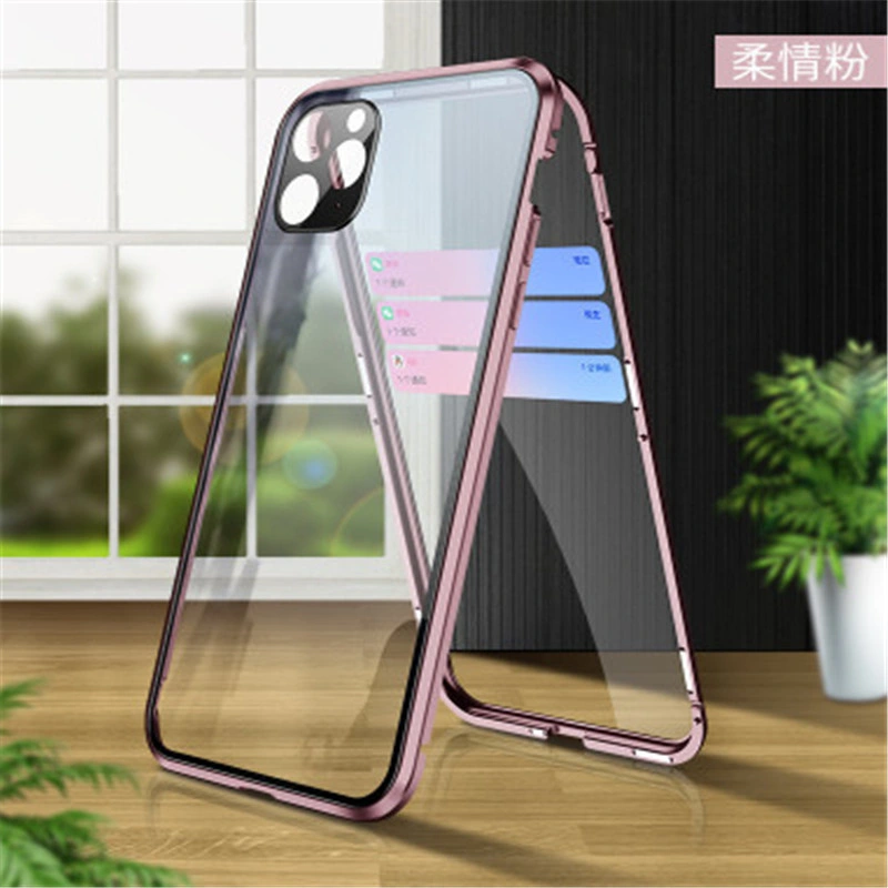 iPhone X XR XS & 11 13 14 Zinc Alloy Glass Cell Phone Case