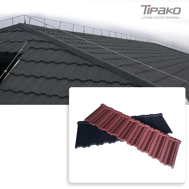 Blue Red Green Black Brown Glazed Roof Tile Kerala Stone Coated Metal Roofing Sheet Tiles