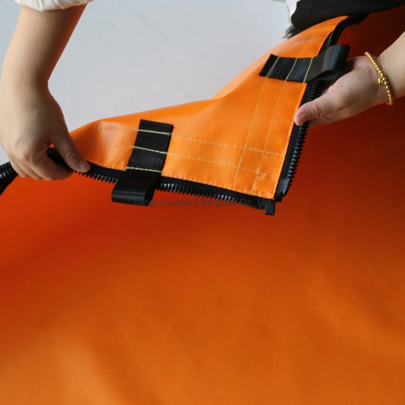 Fiberglass Fabric with Zipper Hook Loop Using for Safe Welding Habitats on Offshore Platform