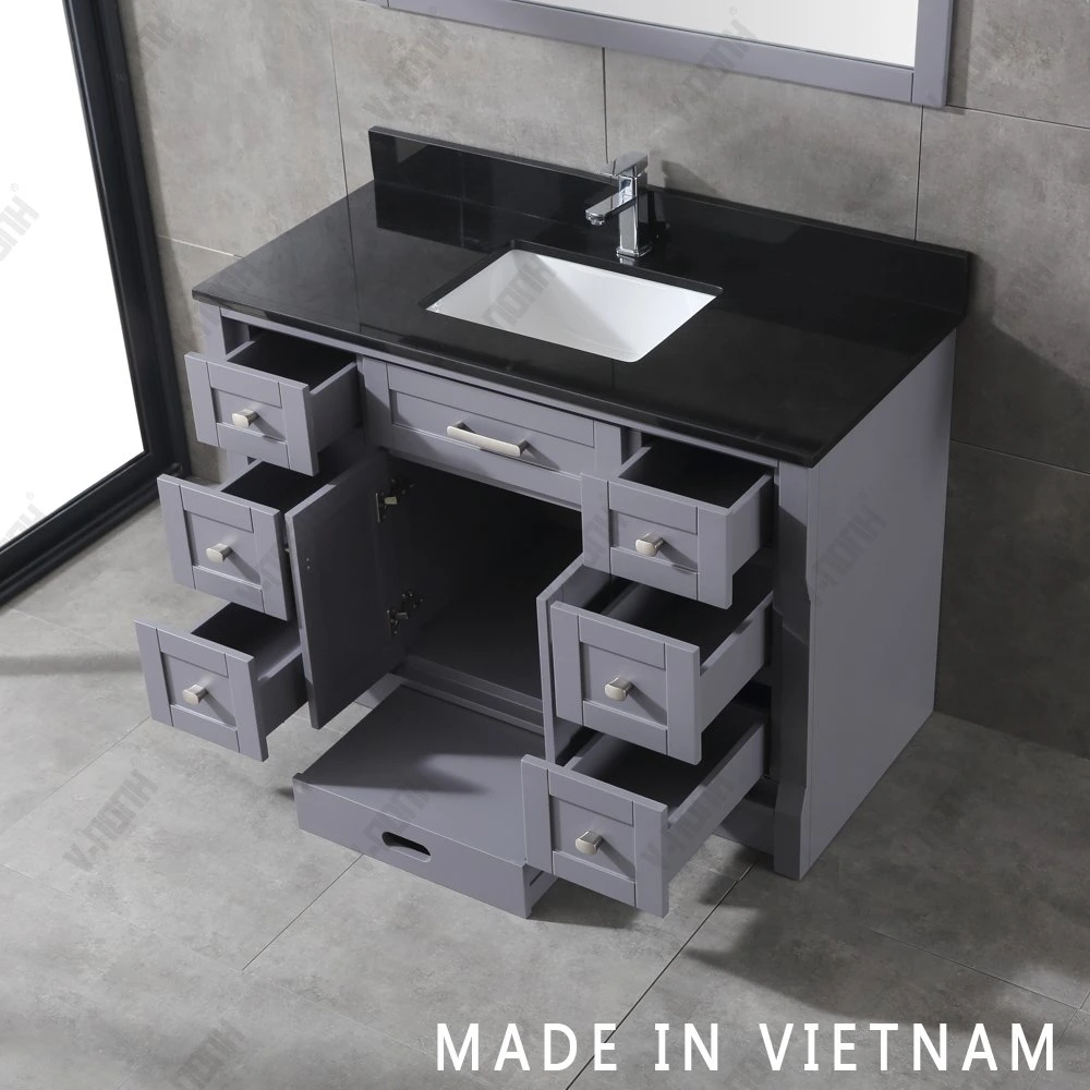 48 Inch Sigle Sink Solid Wood Bathroom Vanities Made in Vietnam