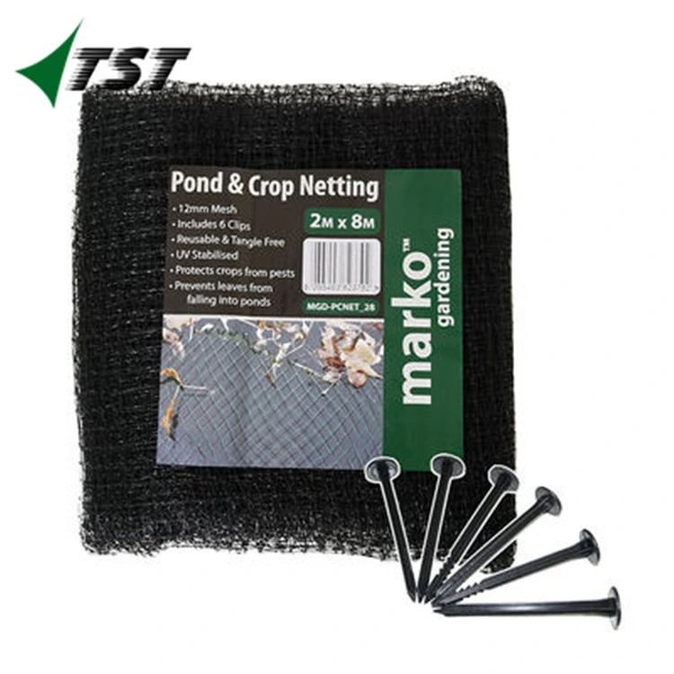 A cor preta 20GSM tratamento UV de plástico PP extrudado Bop Anti Bird Net/ Aves de capoeira de plástico de malha de compensação para o zoneamento de frango