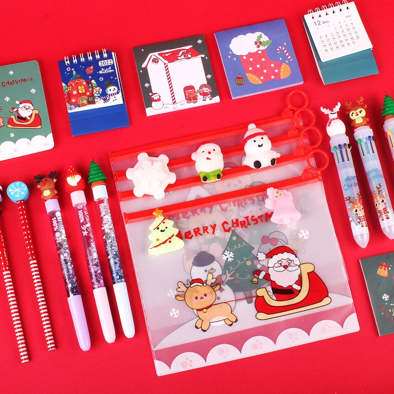 Creative Spree Kinder Urlaub Geschenk Grundschüler Weihnachtsgeschenk Set Weihnachts-Schreibwaren-Set