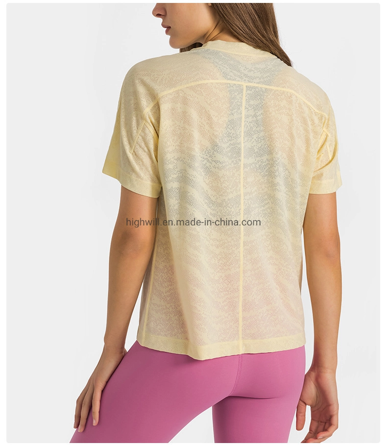 Sportswear Sports Wear Textile Yoga Wear Gym Wear Clothing Clothes T-Shirt T Shirt for Ladies Summer Spring Wholesale/Supplier