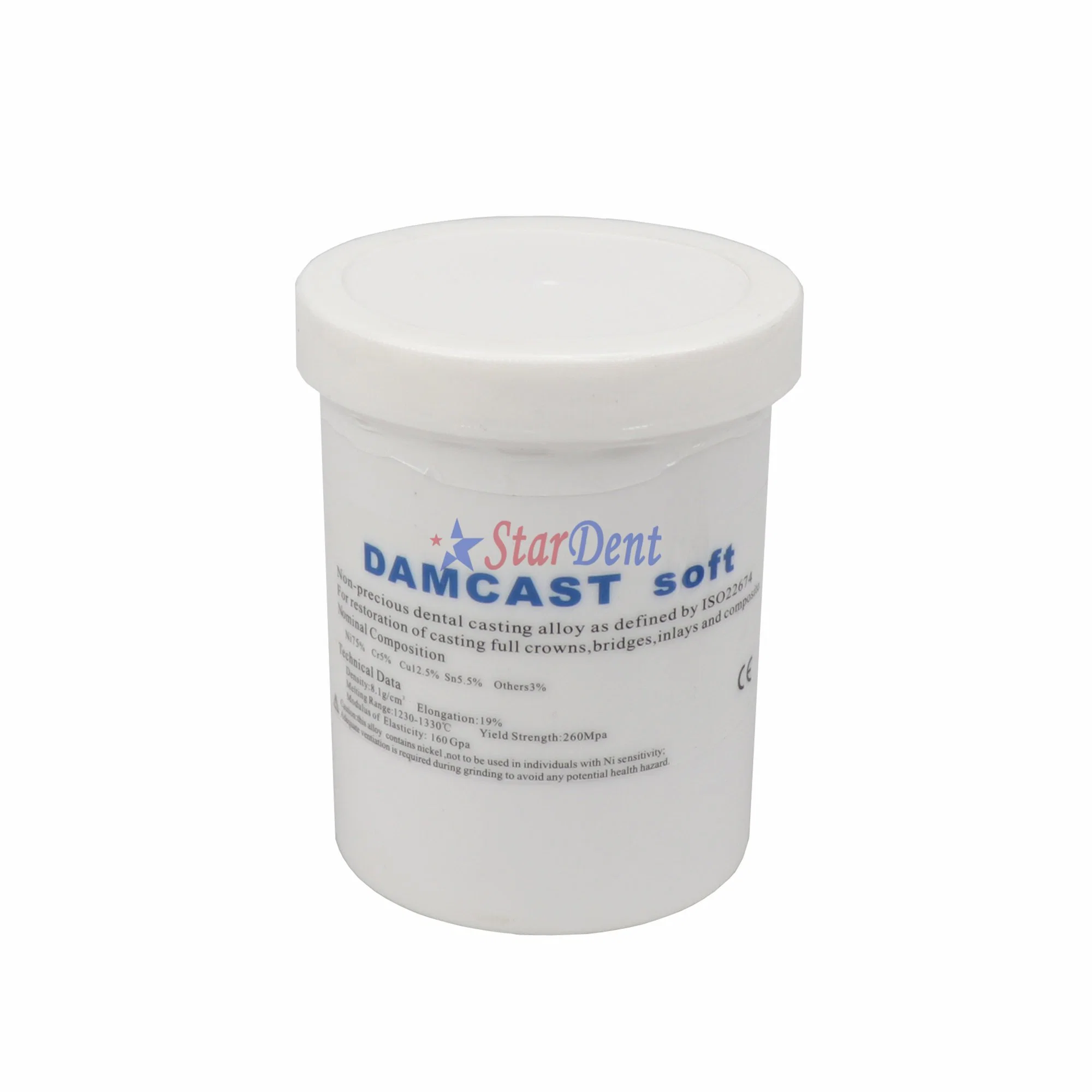 Dental Nickel-Base Casting Alloy Beryllium-Free Damcast Soft Lab Material for Implant and Denture