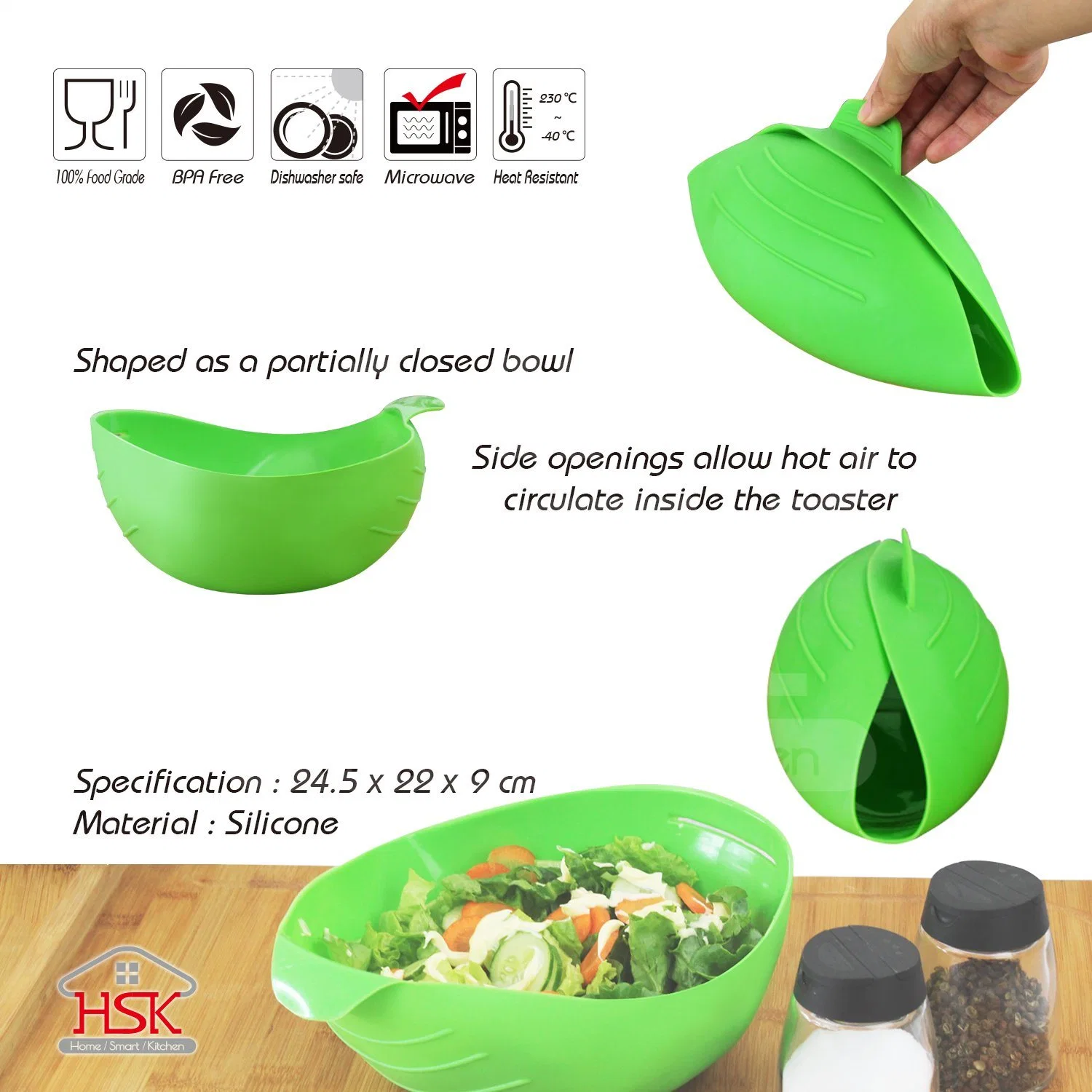 Microwave Vegetable Steamer Silicone Bread Bowl Fish Poacher Kitchenware