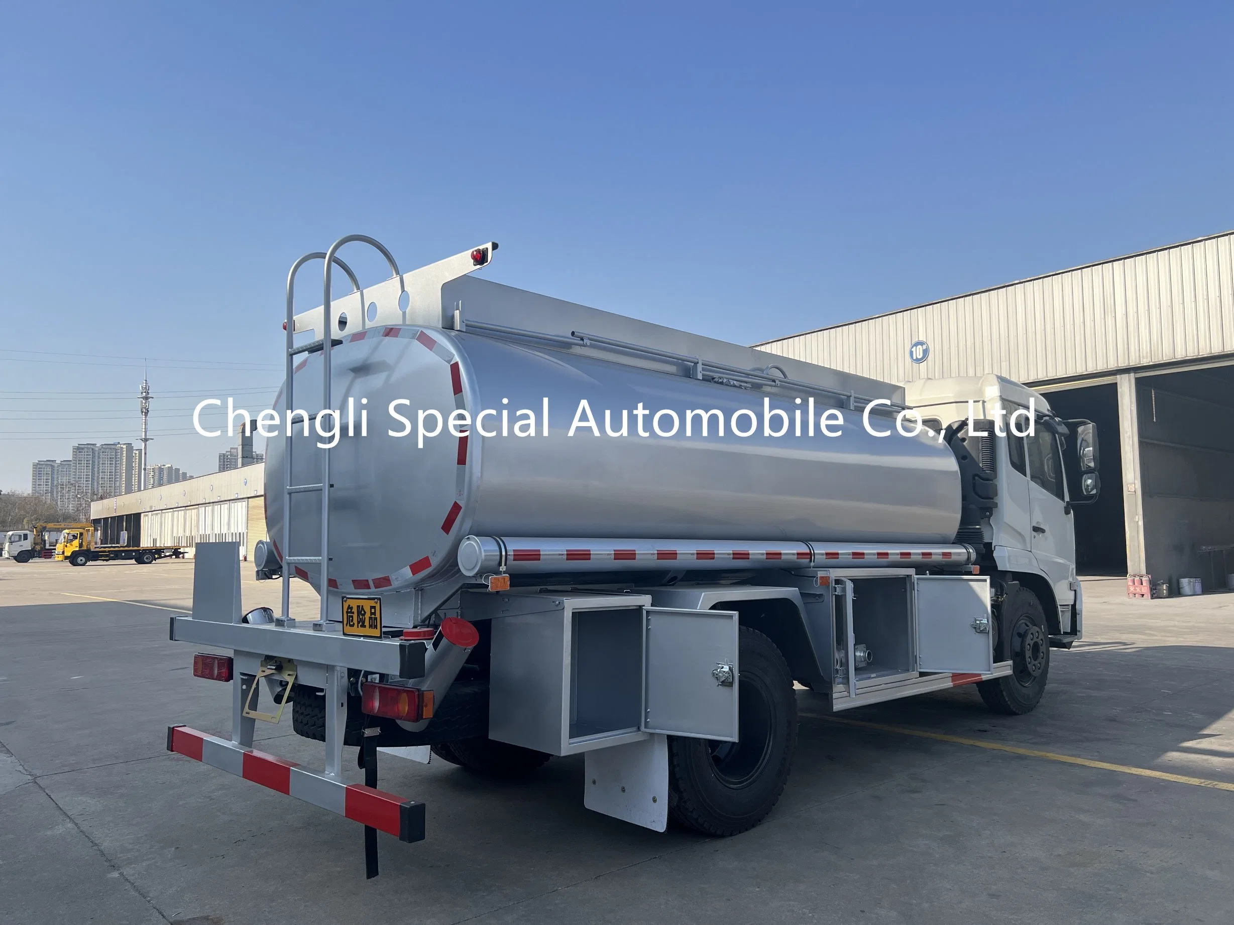 10cbm Dongfeng 6 Wheels Aluminum Alloy Refuel Doesel Oil Tank Bowser Truck