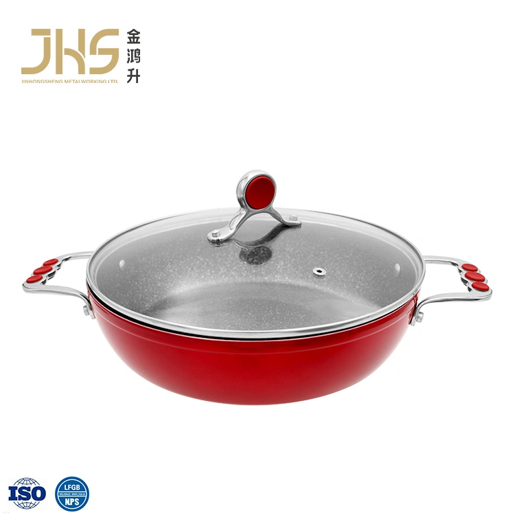 أدوات المطبخ طبخ أحمر Nonstick طبخ مجموعة Casserole Fryingpan Non Stick أدوات الطهي