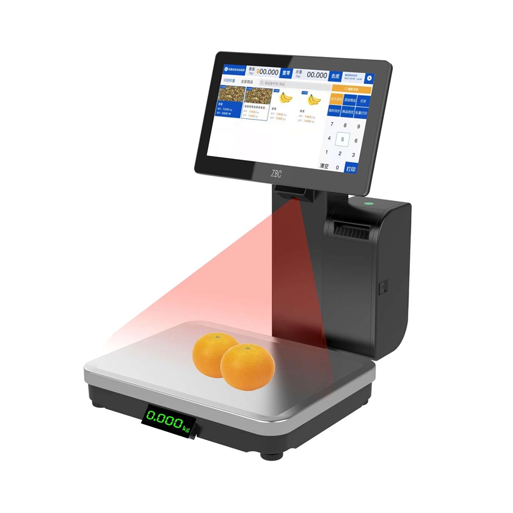 Android POS Cash Register Ai Weighing Scales with Label Printer