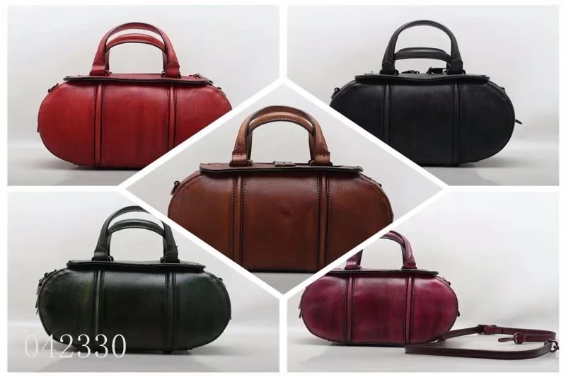 Anti Leather Round Style Leather Bag (F042330)