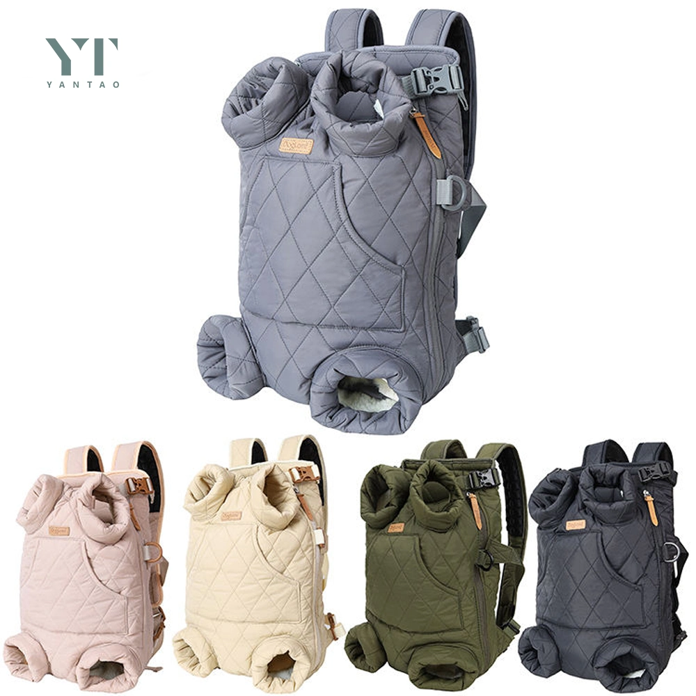 Comercio al por mayor de invierno de alta calidad cálida cómoda Perro Bolsa de viaje Mochila mochila para perro de nylon impermeable bolsas para caminar al aire libre