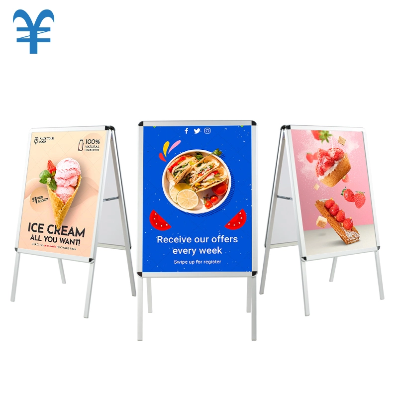 Sidewalk Poster Stand Falten eines Rahmens doppelseitige Pflaster Display