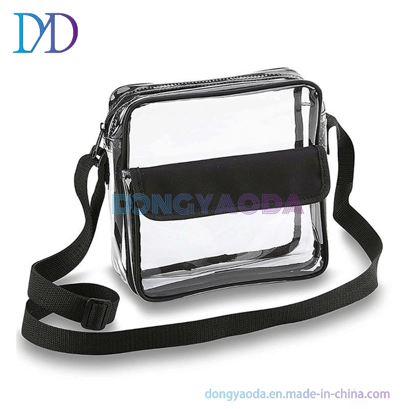 PVC Transparent Makeup Artist Suit Bag Transparent Cosmetic Storage Bag Travel Makeup Kit Storage Bag with Detachable Shoulder Strap