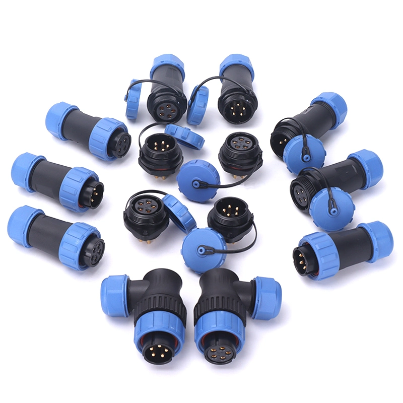 Sp29 Waterproof IP68 12 Pin Cable Connectors Male/Female Back Nut/Flange/Docking Sp Series