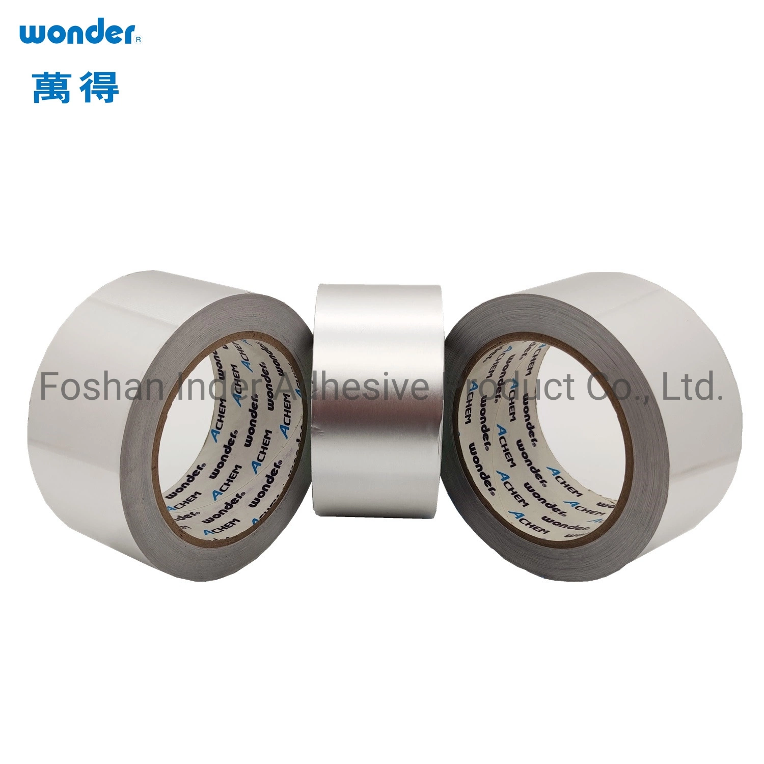 Aluminum Metallized Water Based Acrylic Adhesive Silvery BOPP Tape with Customized Logo